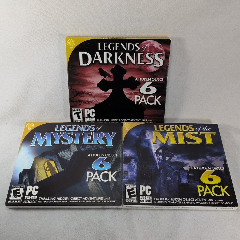 NEW SEALED Legends Series Hidden Object PC DVD-ROM Set Lot Darkness Mist Mystery